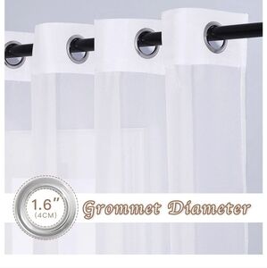 Nicetown Sheers White 54x96inches Grommet Style 2 sets of 2